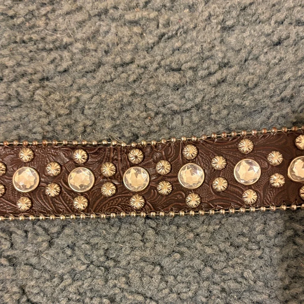 Brown Rhinestone Belt - Picture 4 of 4